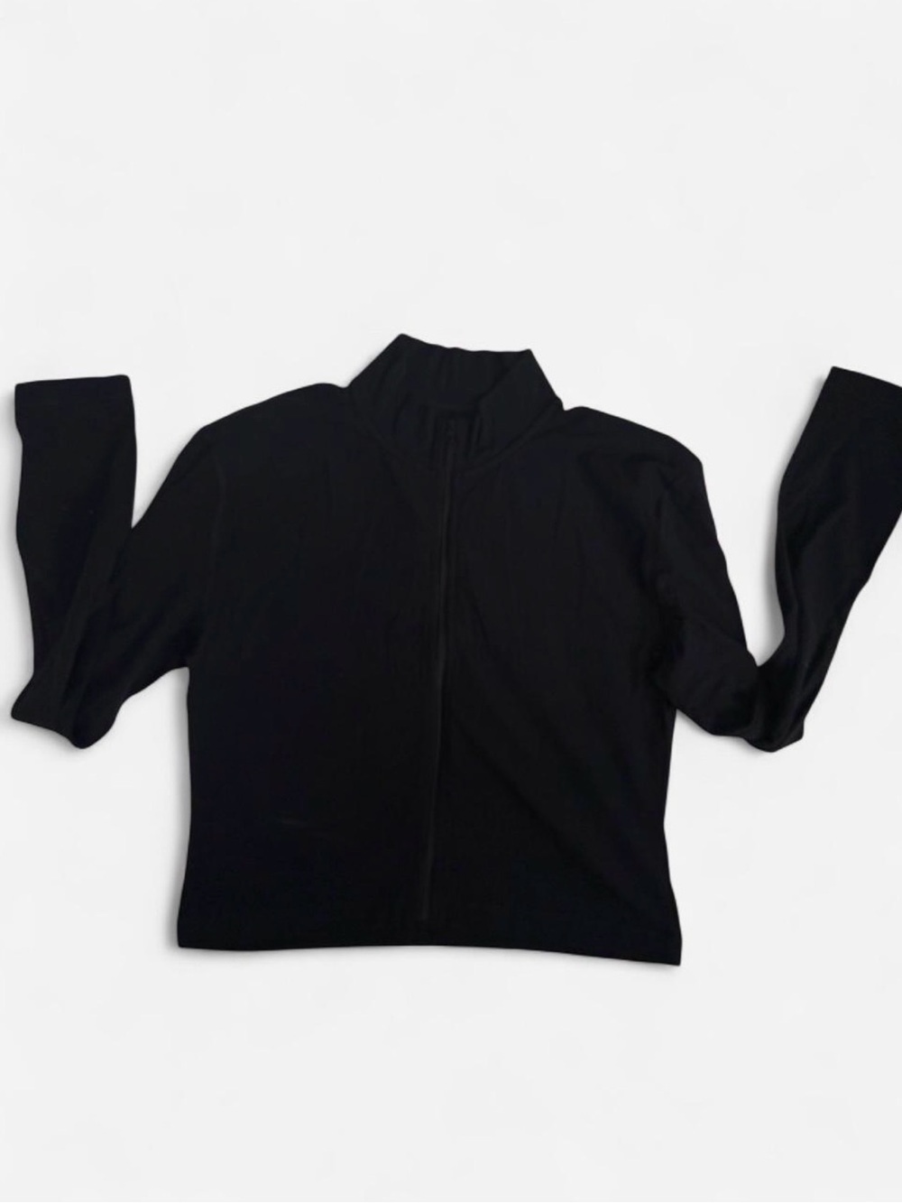 Aritzia Black Women's Zip-Front Bomber Jacket